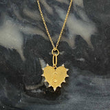 Initial Heart Necklace: K