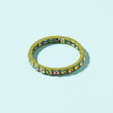 Maeve Gold w/ Pearls Enamel Stretch Bracelet