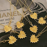 Initial Heart Necklace: K