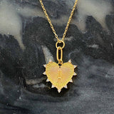 Initial Heart Necklace: K