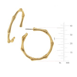 Susan Shaw: Gold Bamboo Hoop Earrings