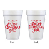 Christmas Foam Cup 10 Pack {Merry Christmas Y'all}