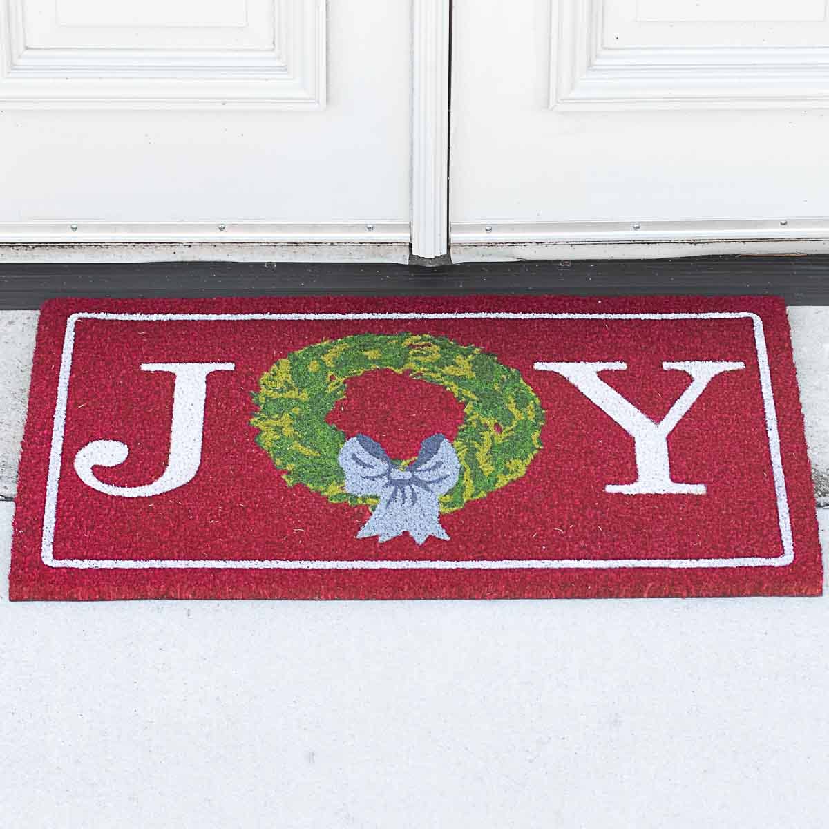 Grand Joy Wreath Coir Doormat