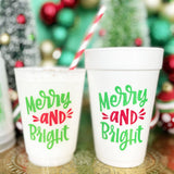 Christmas Foam Cup 10 Pack  {Merry & Bright}