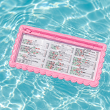 Splash-Proof Mahjong Card Holder for Pool Mahjong - Pink Scallops