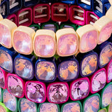 Layla Stretch Bracelet w/ Large Rectangle Stones