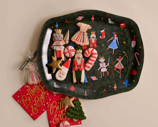 Evergreen Nutcracker Serving Tray