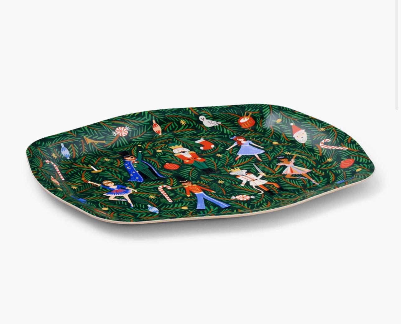 Evergreen Nutcracker Serving Tray