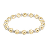 Enewton Pearl Grateful Pattern 4mm Bead Bracelet - 6mm Gold