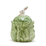 Easter Bunny & Cabbage Leaf Lid Jar
