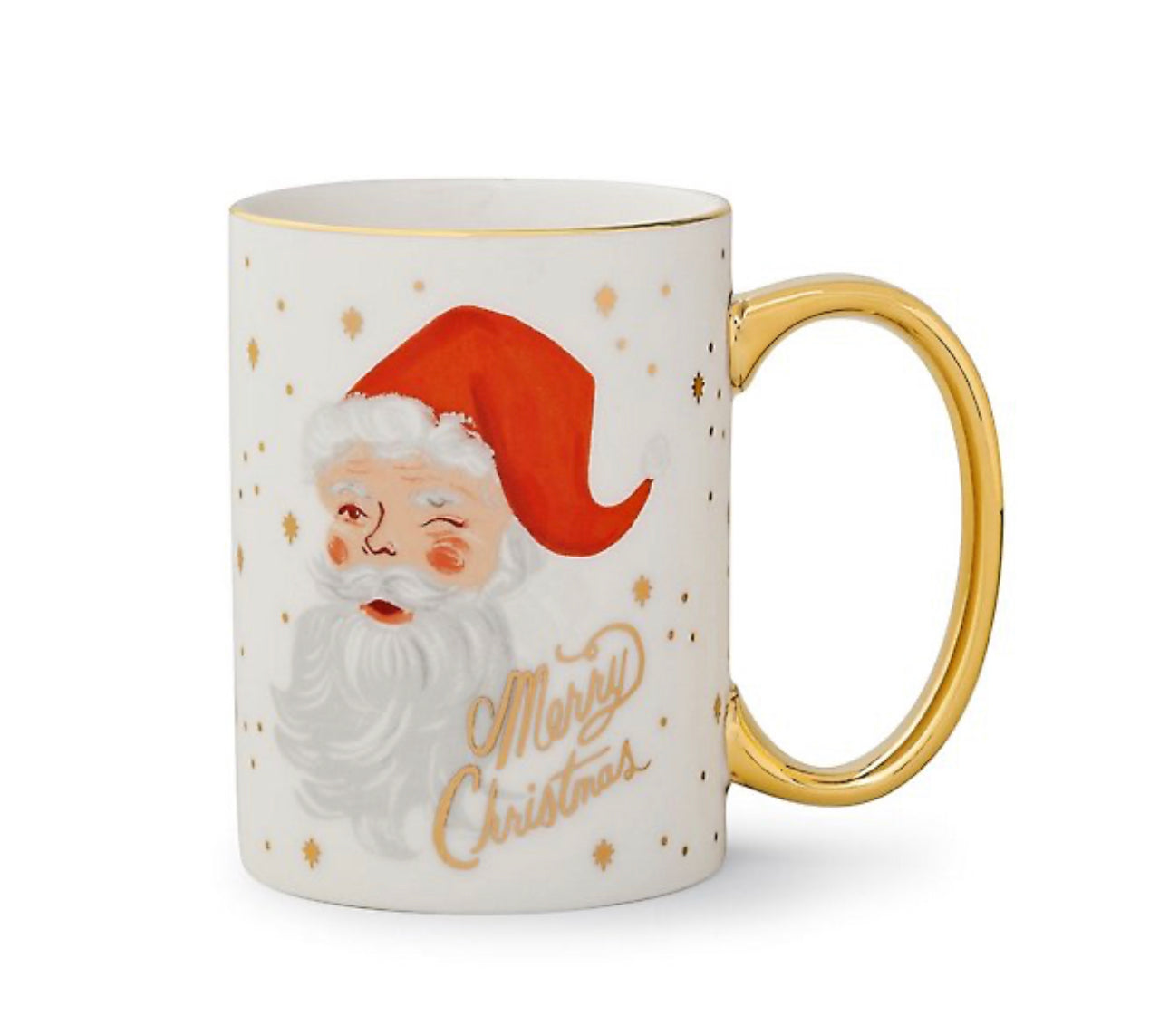 Winking Santa Claus Porcelain Mug