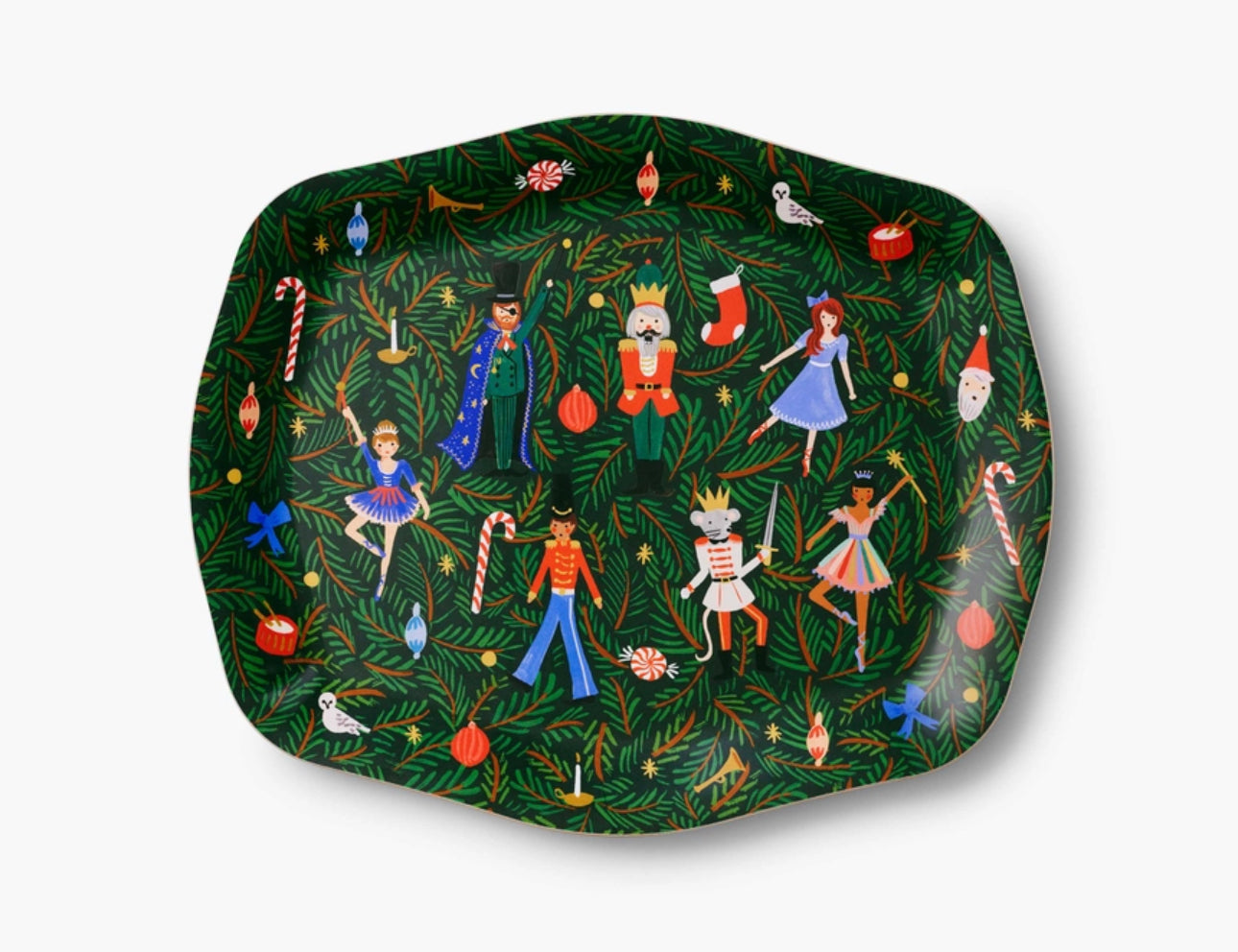 Evergreen Nutcracker Serving Tray