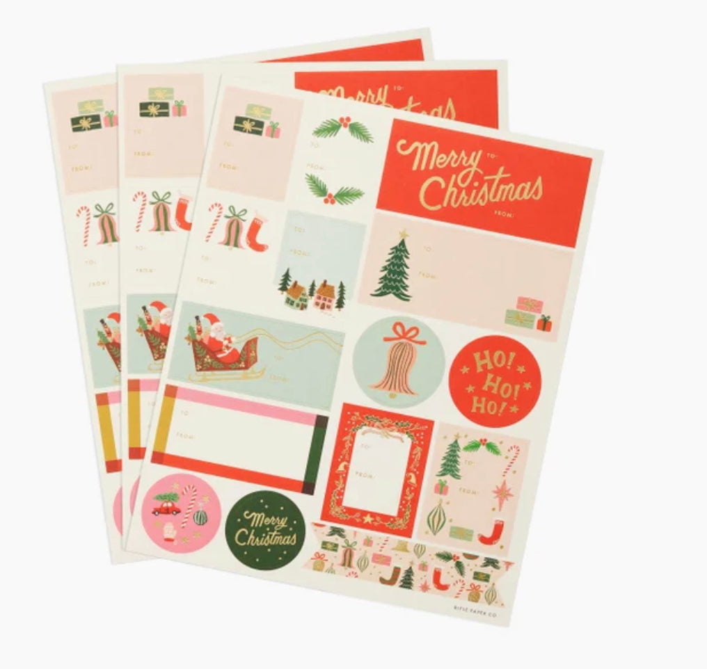 Rifle Paper 3-Pack Holiday Stickers & Labels