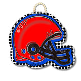 Red and Blue Football Helmet Door Hanger