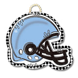 Powder Blue and White Football Door Hanger