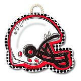 Red and White Football Door Hanger