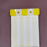 Yellow Cabana Stripe Notepad