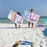 Custom Two Name Beach Towels