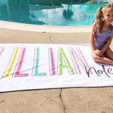 Custom Two Name Beach Towels