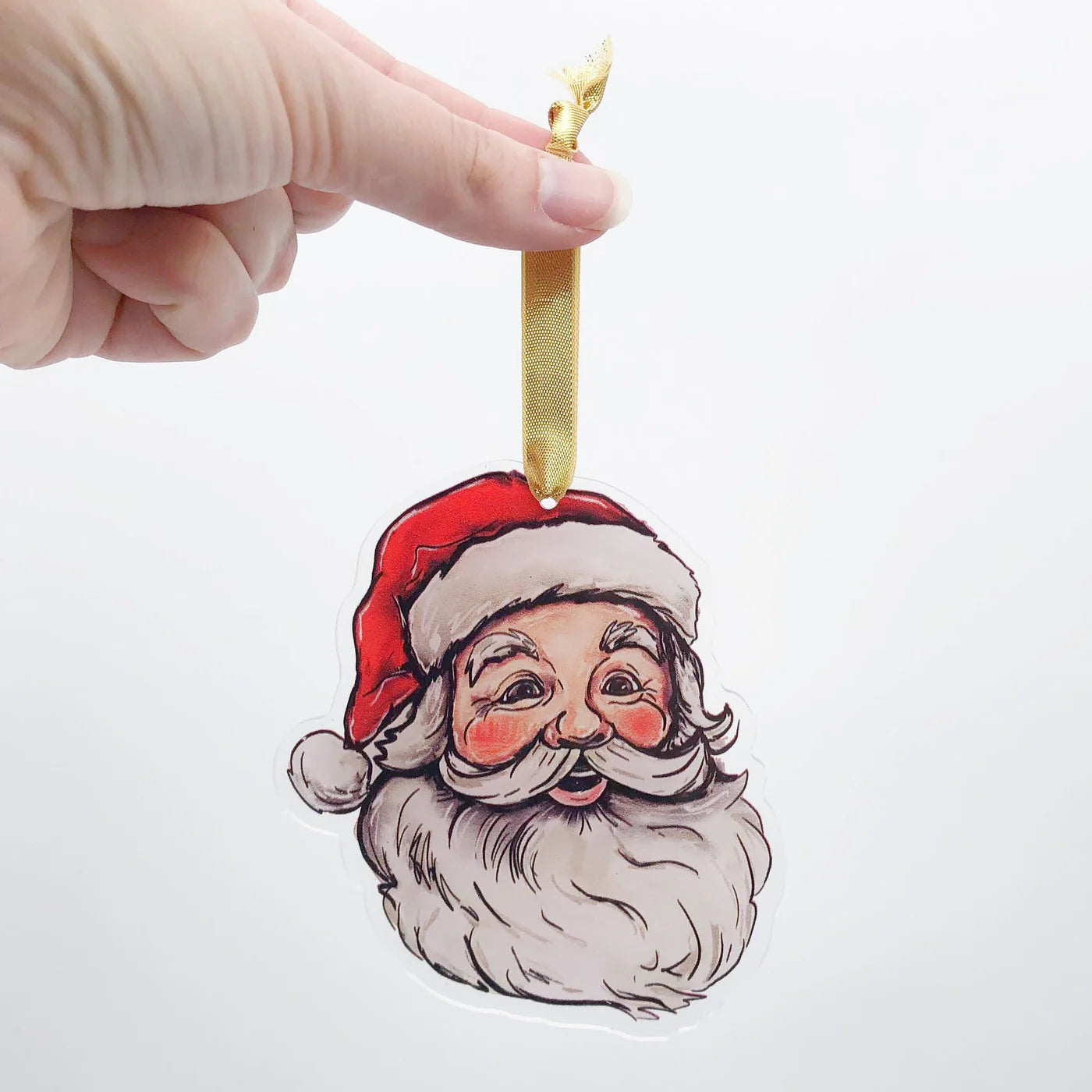 Vintage Jolly Santa Ornament