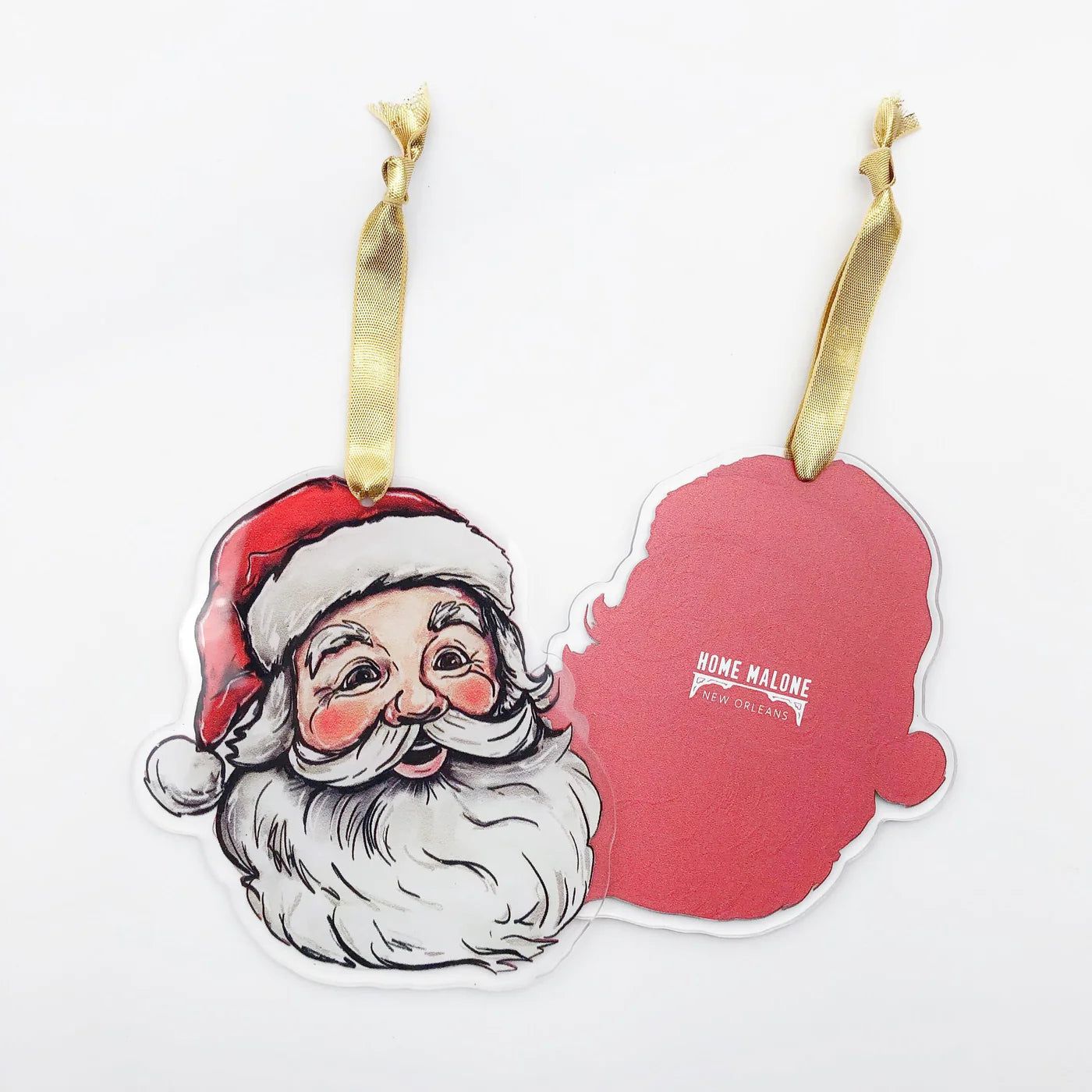 Vintage Jolly Santa Ornament