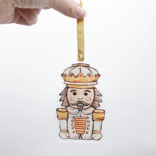 White & Gold Nutcracker Ornament