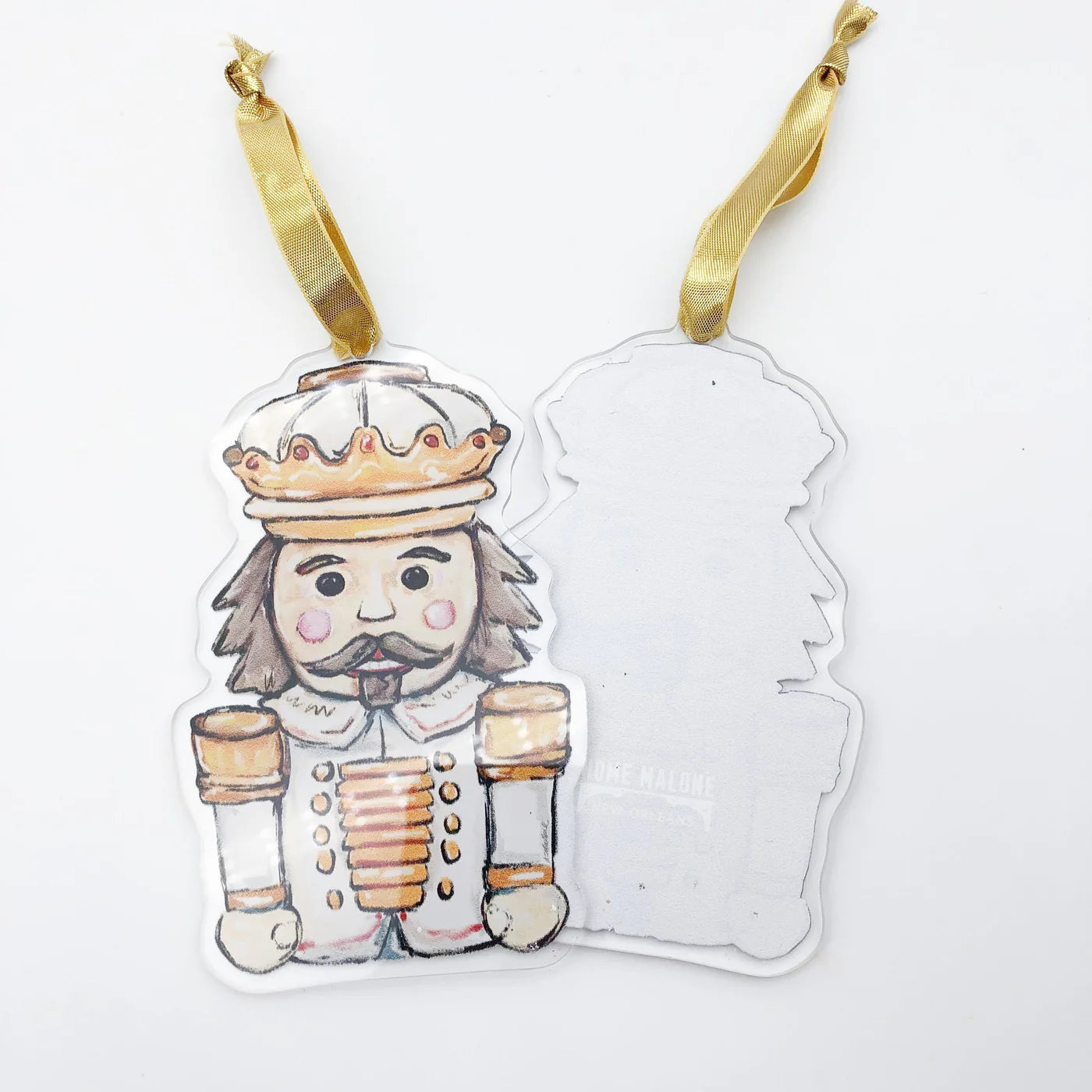 White & Gold Nutcracker Ornament