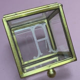 Monogram Glass Trinket Box