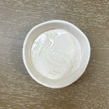 Handmade Clay Small Round Footed Dish