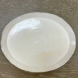 Clay Medium Round Oval Tray -Pelican