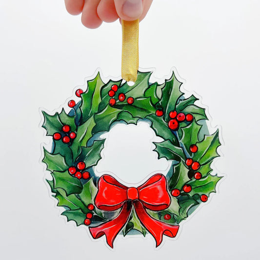 Holly Wreath Ornament