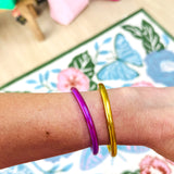 All-Weather Purple & Gold Bangles