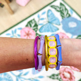 All-Weather Purple & Gold Bangles