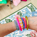 All-Weather Pink & Gold Bangles