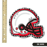Red and White Football Helmet Mini