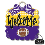 Purple and Gold Scallop Hanger with Mini