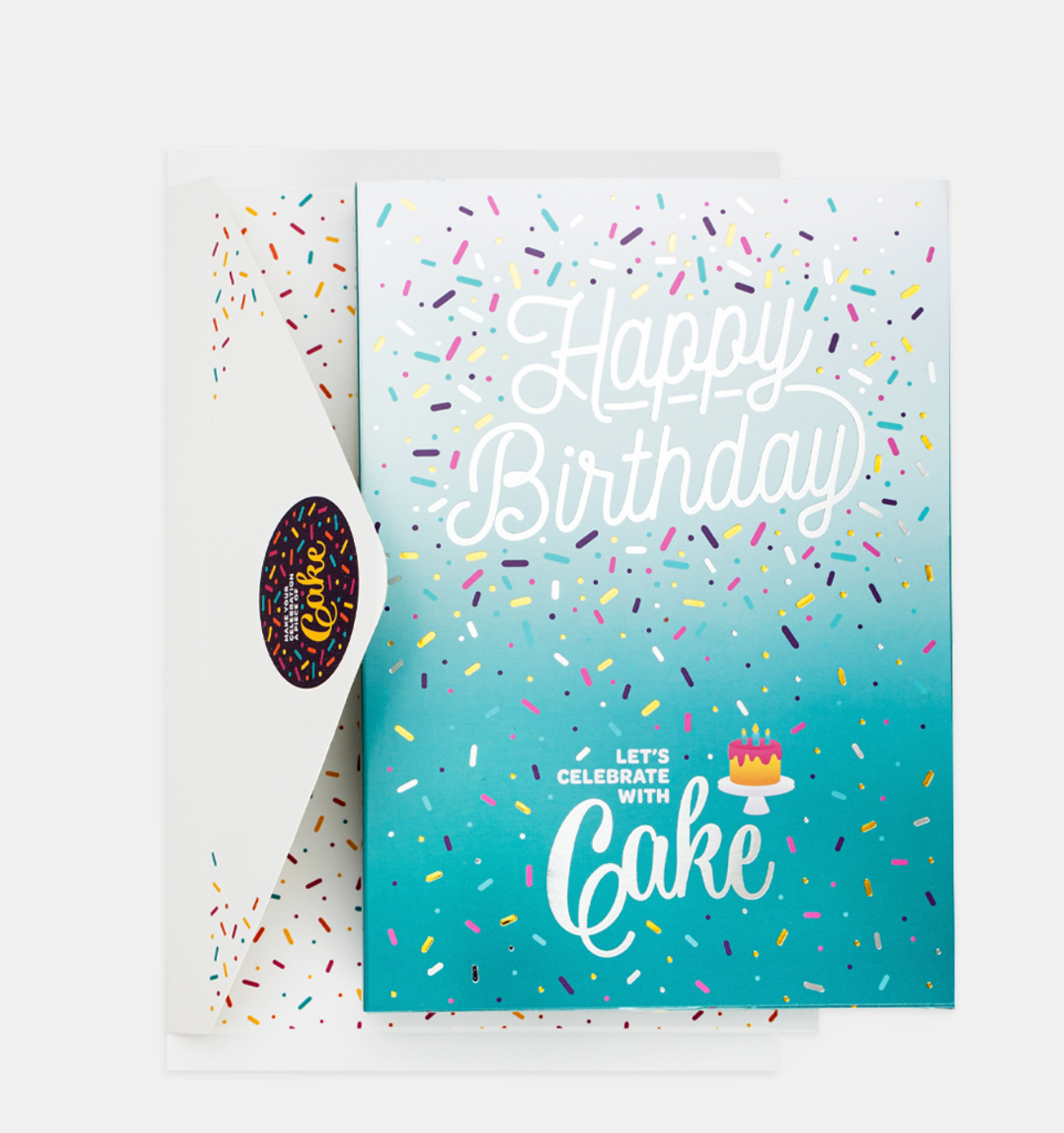 Instacake Happy B-day Teal Double Chocolate Cake Card