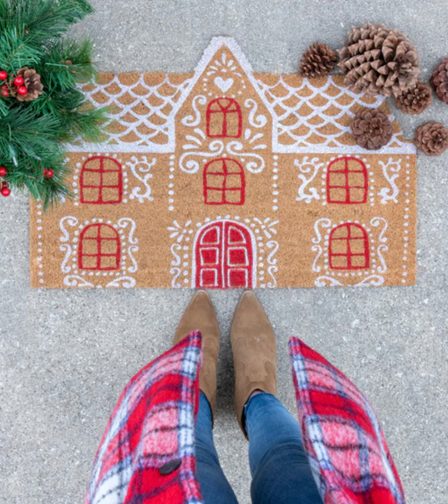 Gingerbread House Doormat