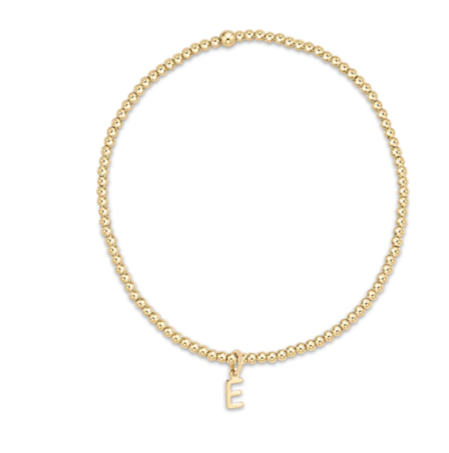 ENewton Gold Charm Initial Bracelets