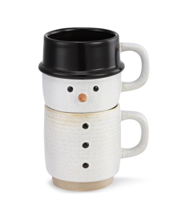 Snowman Stacked Mugs