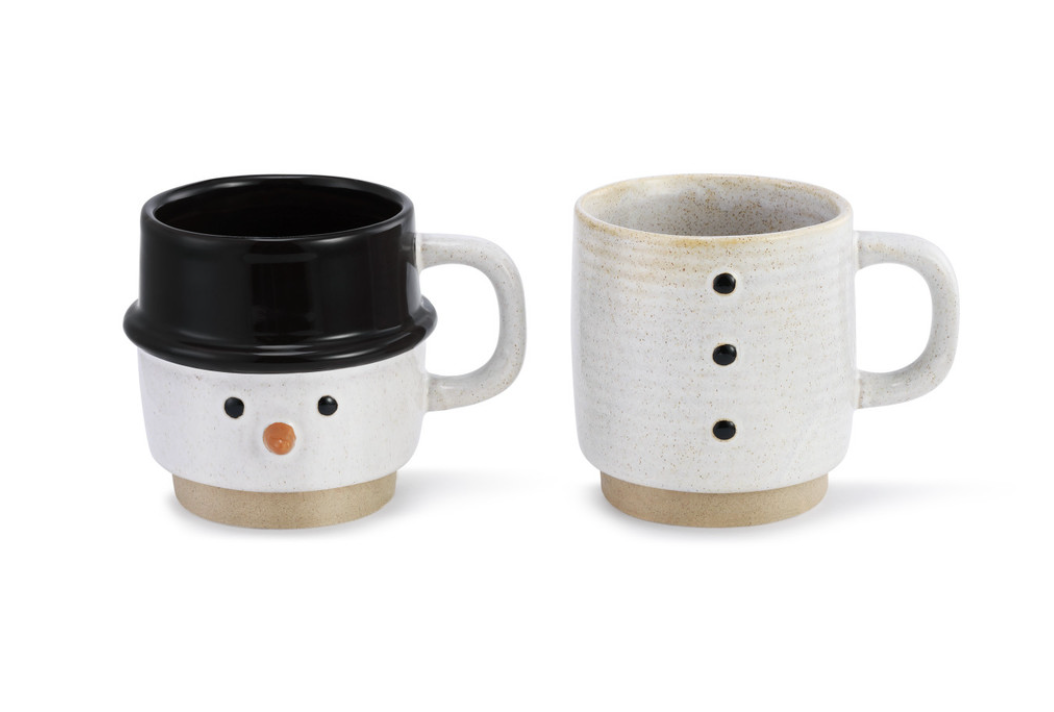 Snowman Stacked Mugs