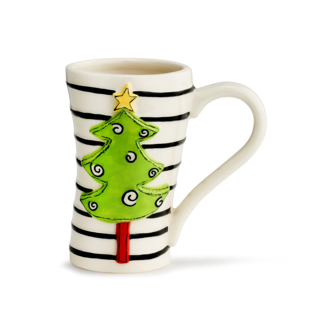 Christmas Tree Striped Mug