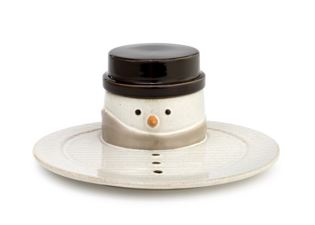 Snowman Soup & Sandwich Plate with Lid