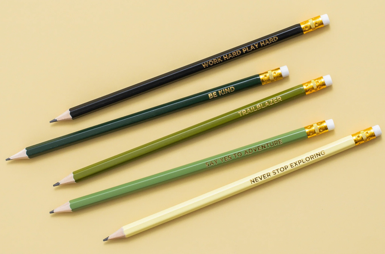 Green Camo Pencil Set
