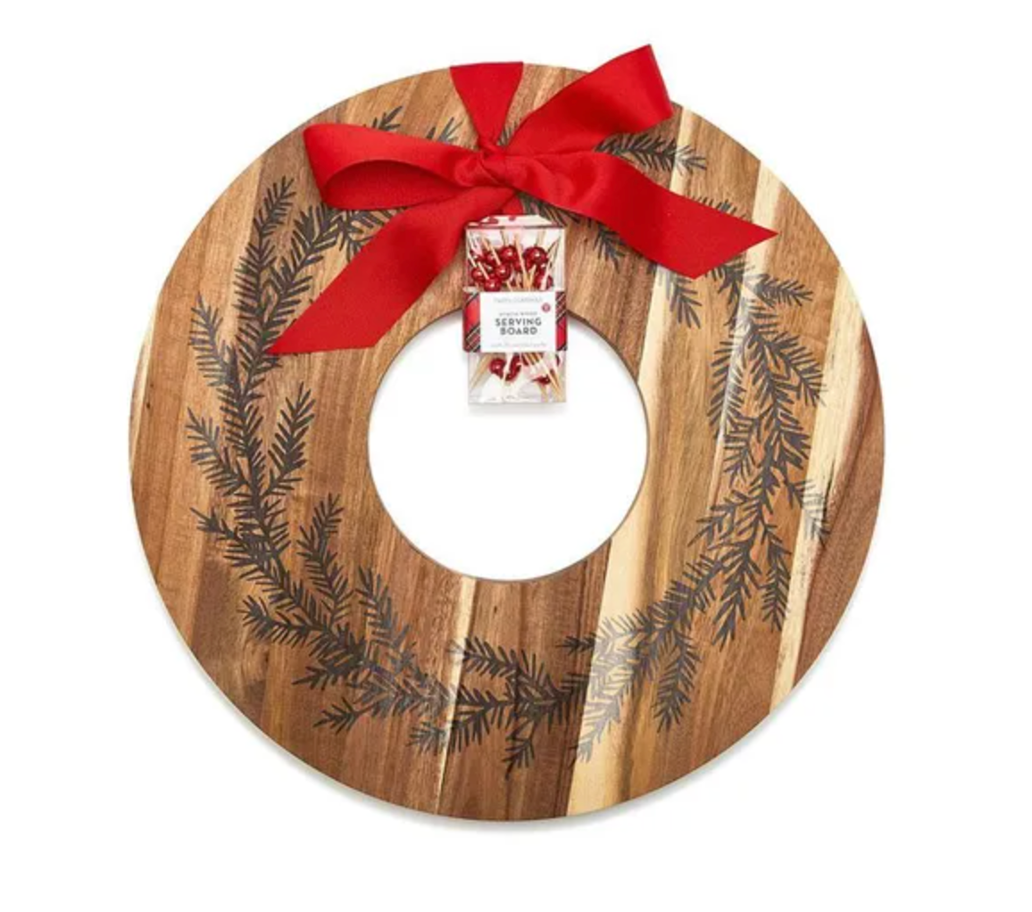 Wreath Serving Board w/ Picks