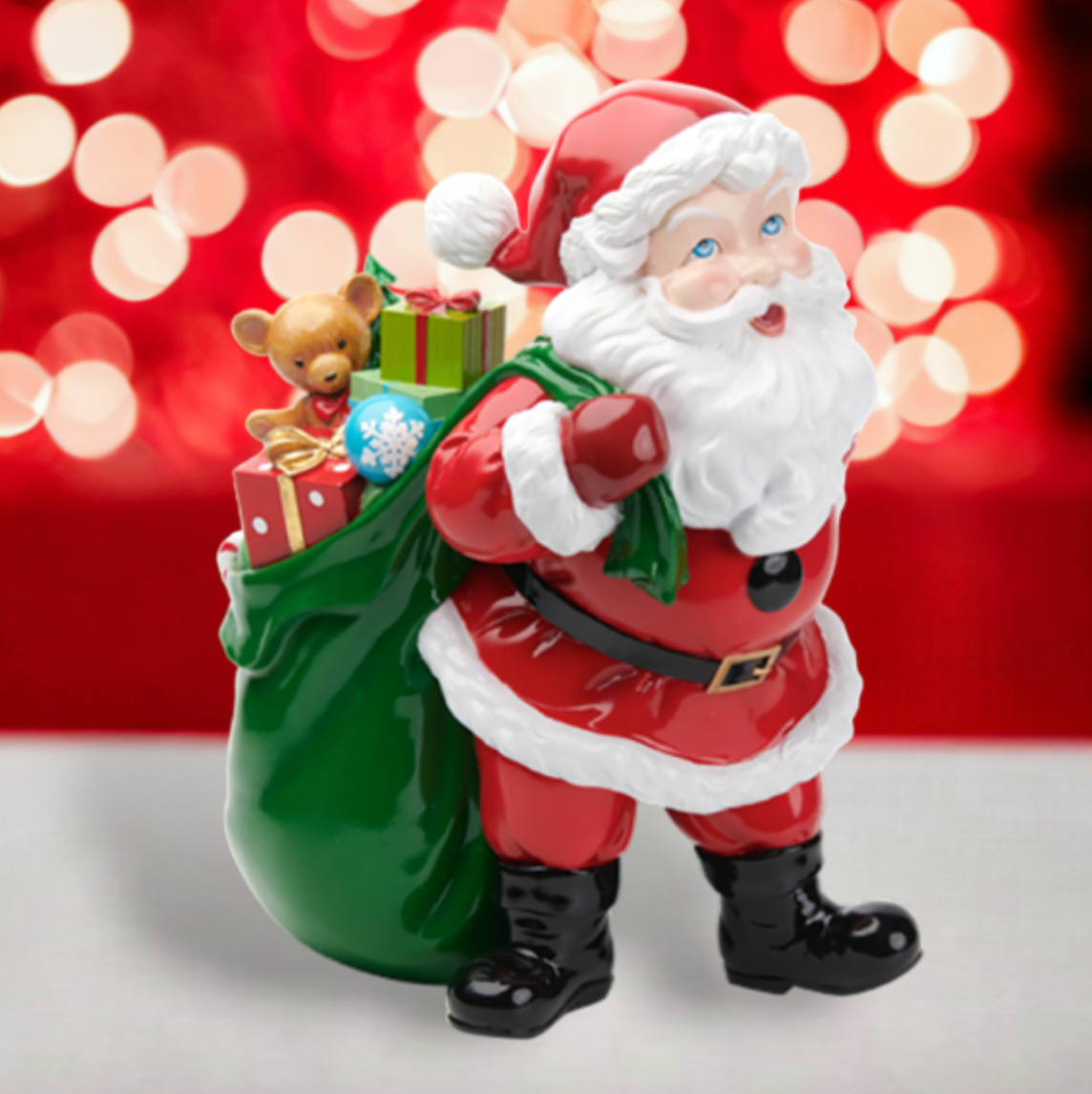 15in Jolly Santa with Toys