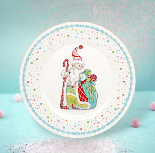 Candy Santa Dinner Plate