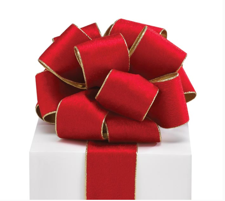 Christmas Ribbon: Large, Wired