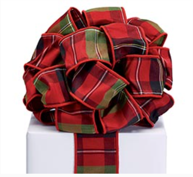 Christmas Ribbon: Large, Wired