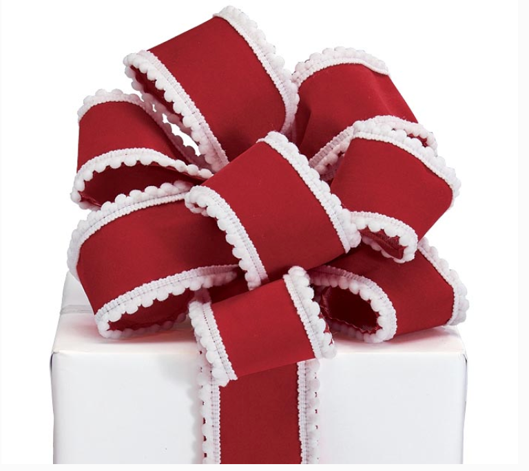 Christmas Ribbon: Large, Wired